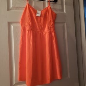 NWT Neon Orange J Crew Sundress sz 6